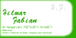 hilmar fabian business card